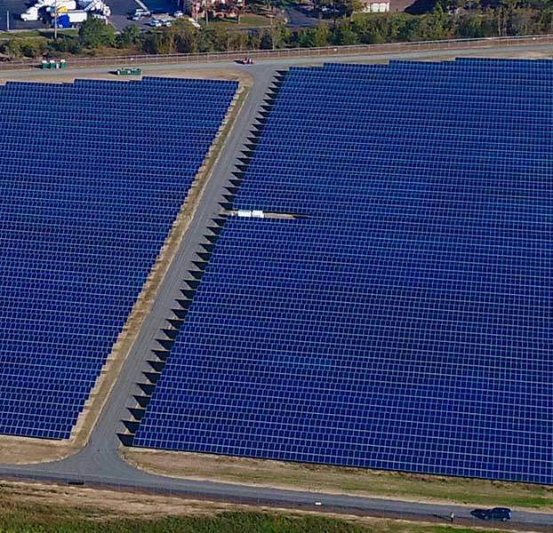 SAerial of power plant solar